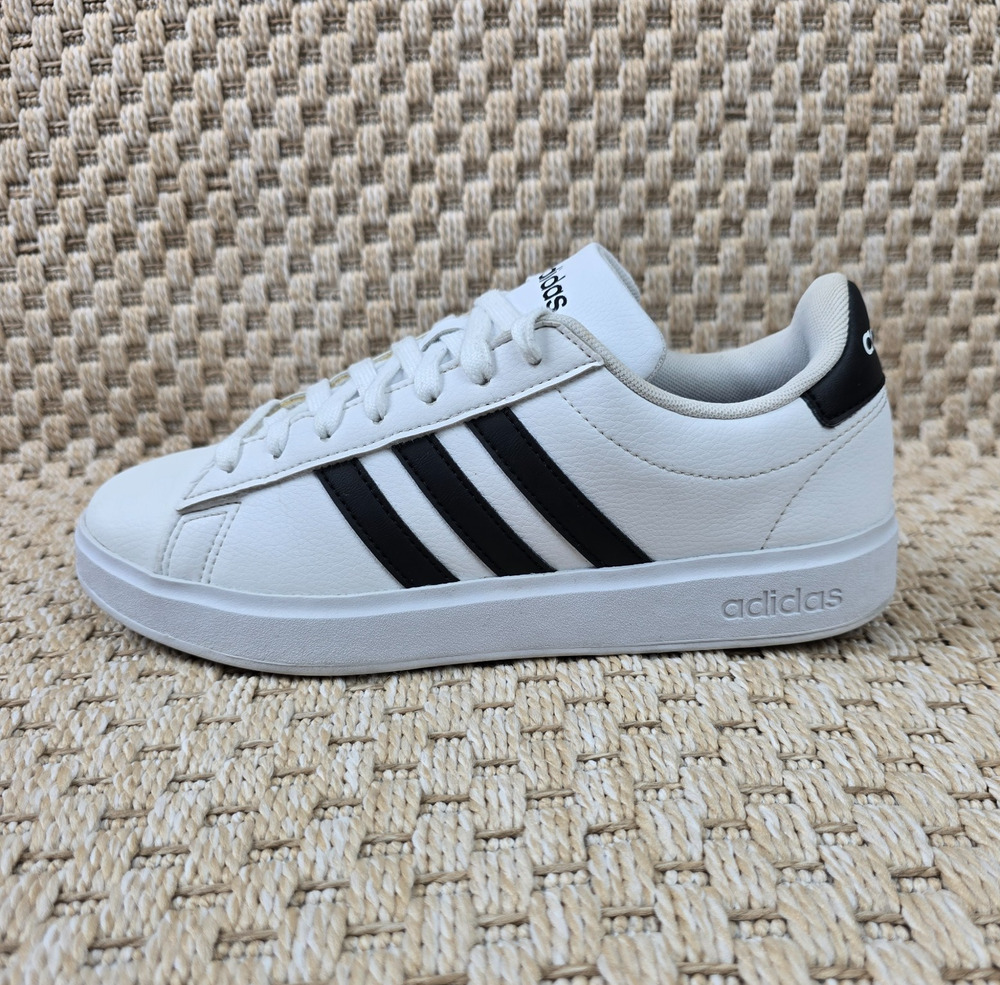 Adidas Women's Grand Court 2.0 Sneakers - White/Black Shoes - Size 7.5 GW9214